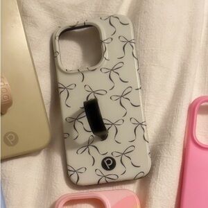 Black Bows iPhone 15 Pro Loopy Case